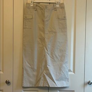 Old Navy Tan Women's Midi Cargo Skirt